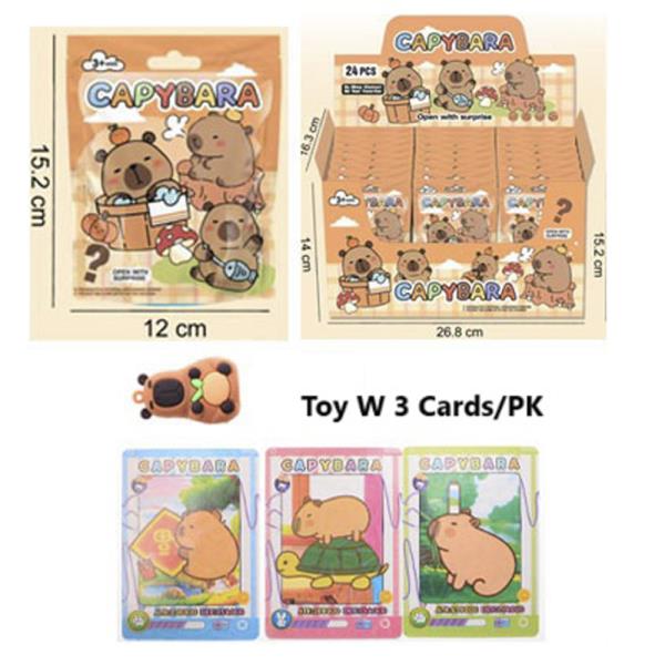 CAPYBARA SURPRISE TOY & CARD PACK (24 UNITS)