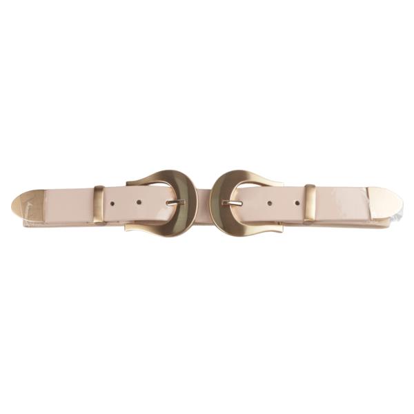 DOUBLE WESTERN STYLE METAL BUCKLE ELASTIC BELT