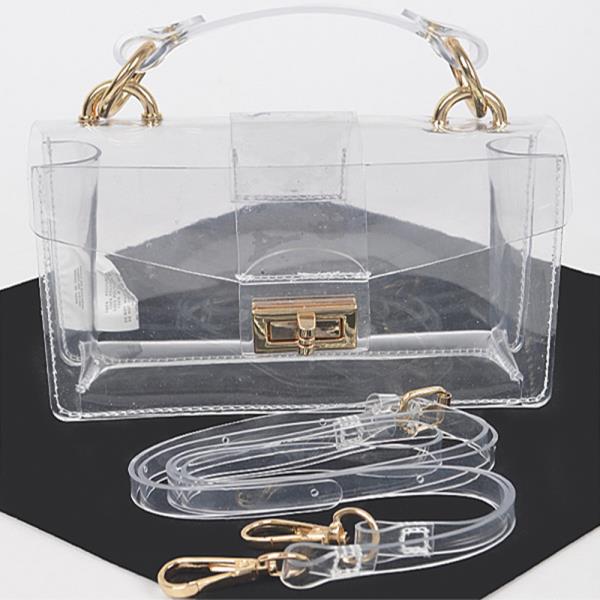 TRANSPARENT TOP HANDLE CROSSBODY BAG