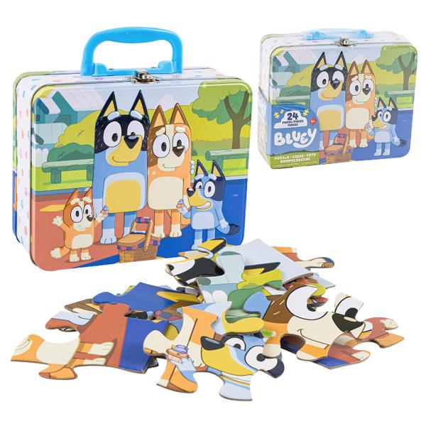 BLUEY TIN LUNCHBOX WITH PUZZLE