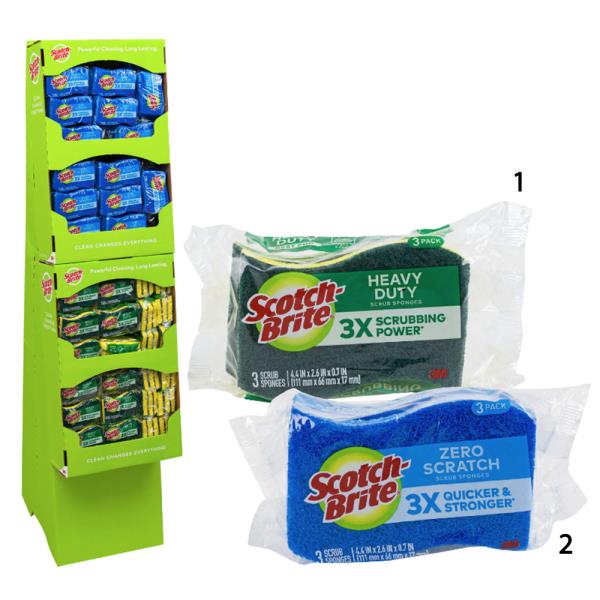 SCOTCH BRITE 3 PACK SCRUB SPONGE