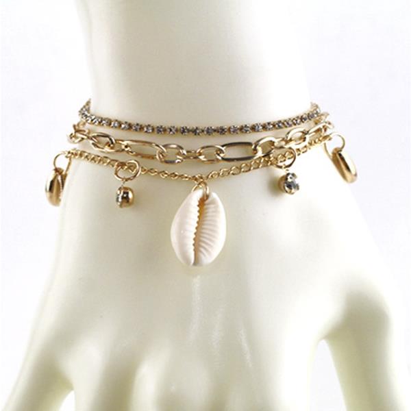 SHELL CHARM METAL BRACELET(12 UNITS)