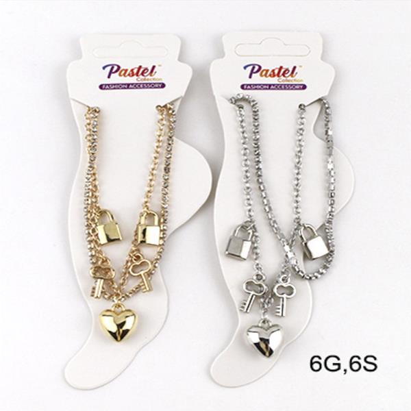 HEART CHARM ANKLET (12 UNITS)