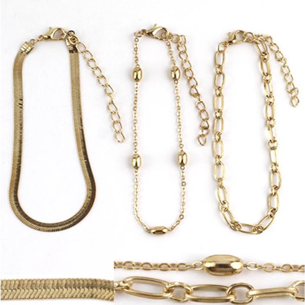 METAL ANKLET SET (12 UNITS)