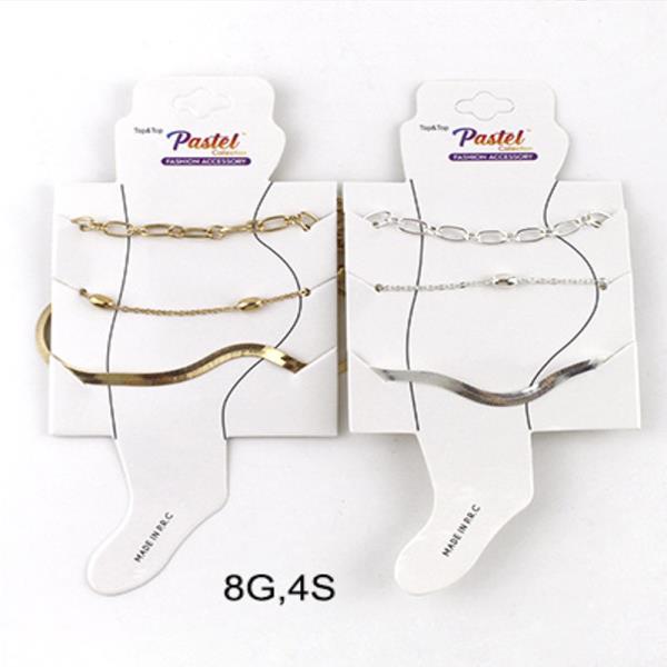 METAL ANKLET SET (12 UNITS)