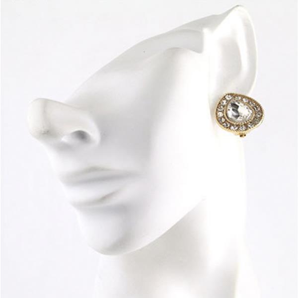 RHINESTONE TEARDROP EARRING (12 UNITS)