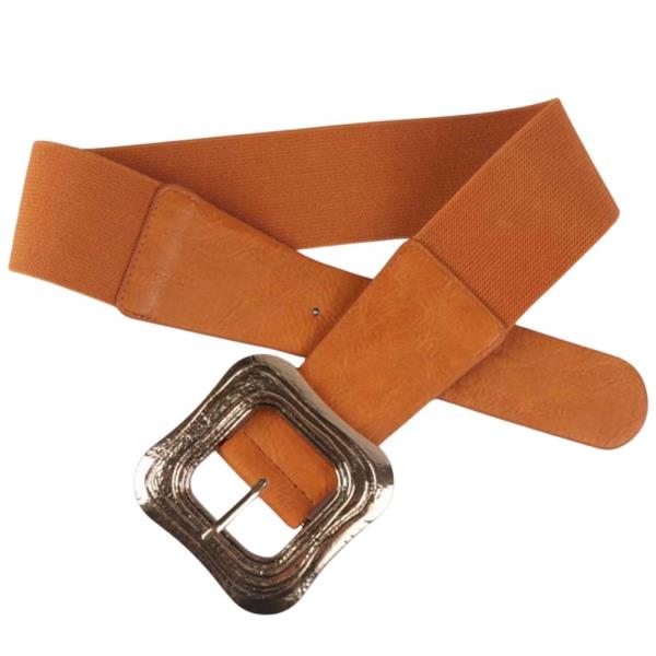 ELASTIC WAIST BELT WITH METALLIC BUCKLE