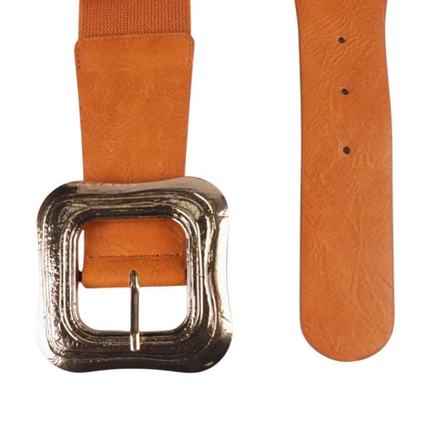 ELASTIC WAIST BELT WITH METALLIC BUCKLE