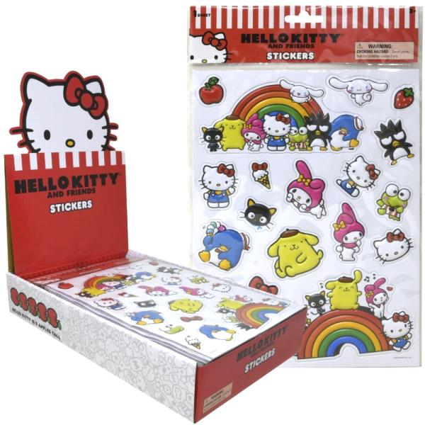 HELLO KITTY RED RAISED STICKER SHEET