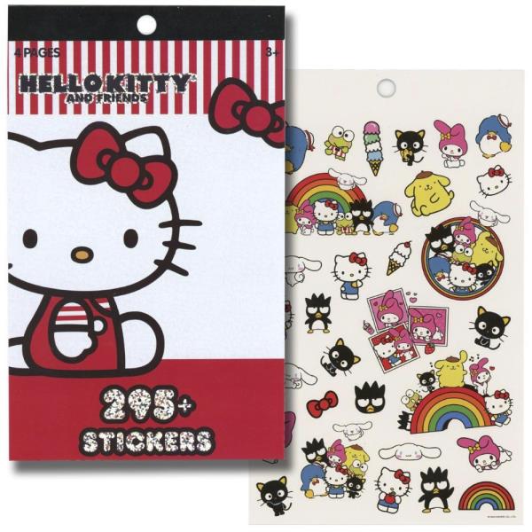 HELLO KITTY RED 4 SHEET FOIL COVER STICKER PAD