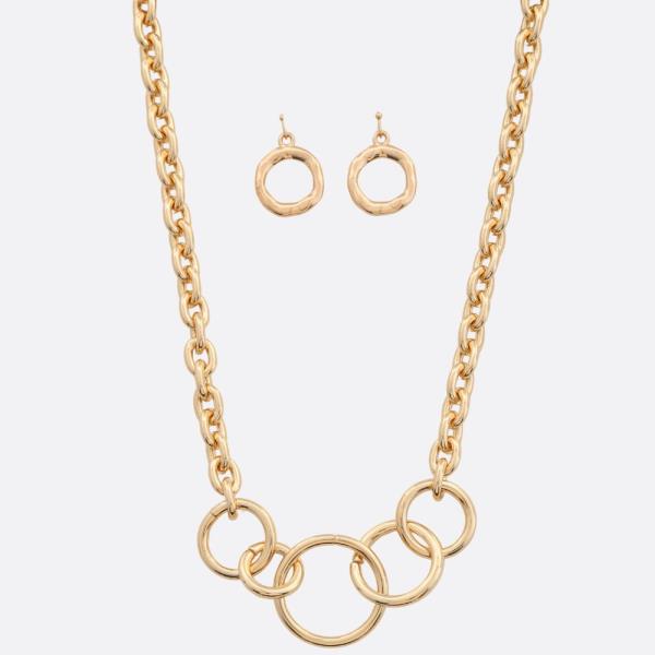 CIRCLE LINK METAL NECKLACE