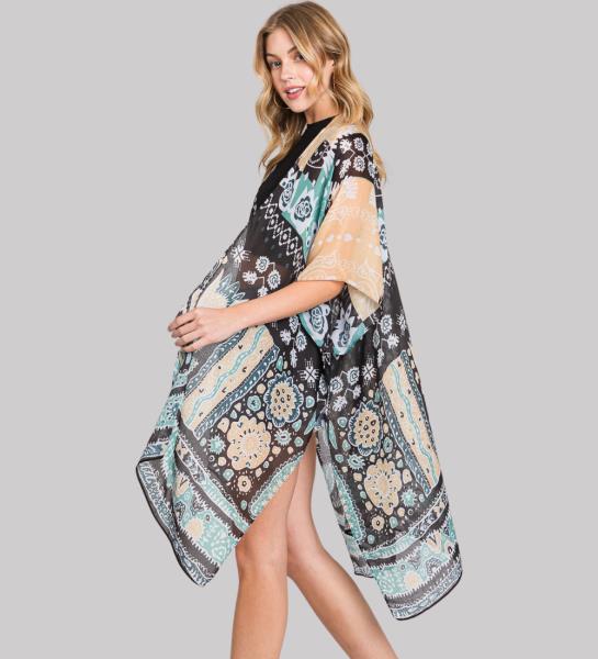 (ONLINE ONLY) GEOMETRIC BOHO PRINT KIMONO