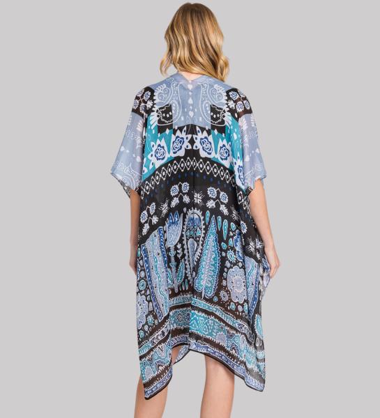 (ONLINE ONLY) GEOMETRIC BOHO PRINT KIMONO