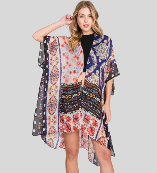 (ONLINE ONLY) BOHO FLOWER PRINT KIMONO