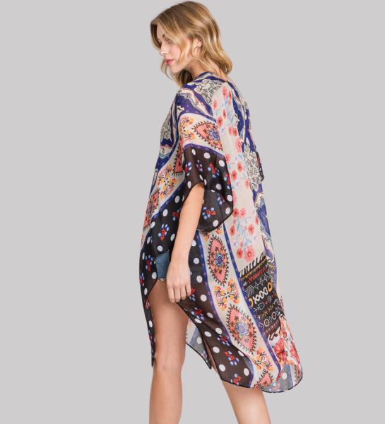 (ONLINE ONLY) BOHO FLOWER PRINT KIMONO