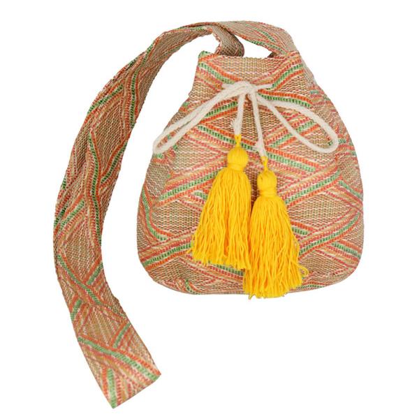 (ONLINE ONLY) SOLID BUCKET BAG WITH AZTEC STRAP