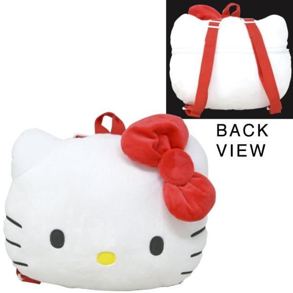 HELLO KITTY RED HEAD SHAPED PLUSH BACKPACK