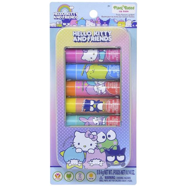 HELLO KITTY AND FRIENDS 5PC LIP BALM IN TIN