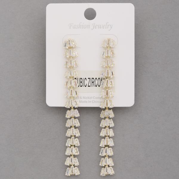 CZ DANGLE EARRING