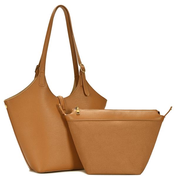 2IN1 SMOOTH SHOULDER TOTE W ZIPPER BAG SET