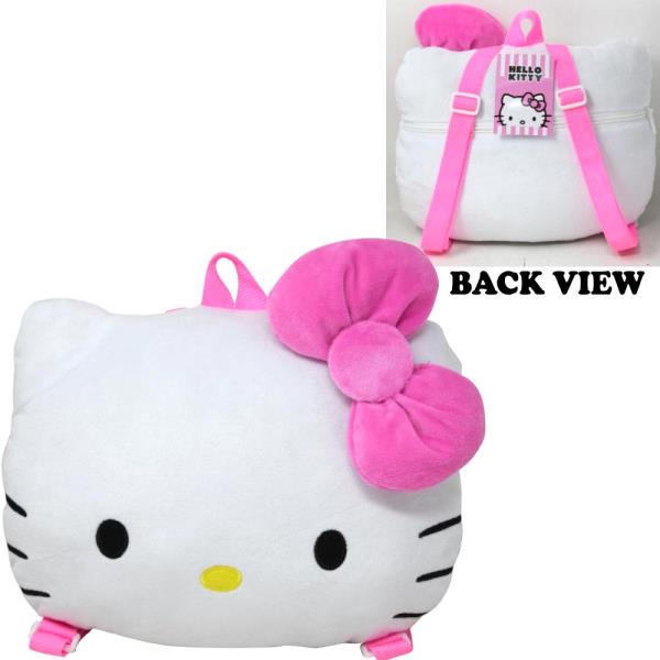 HELLO KITTY HEAD SHAPED PLUSH BACKPACK