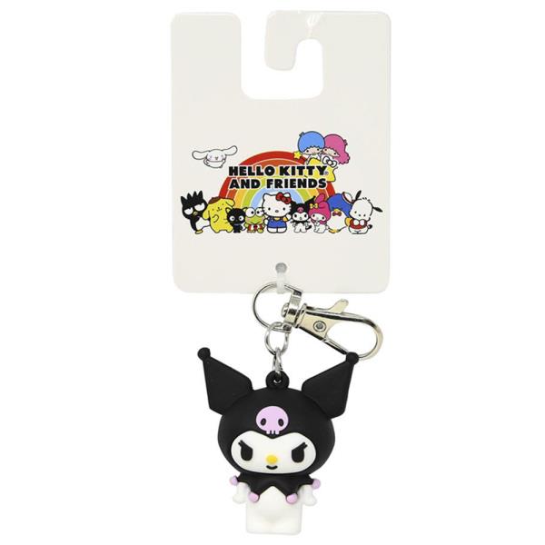 HELLO KITTY AND FRIENDS KUROMI 3D MOLDED RUBBER CHARM WITH CLIP