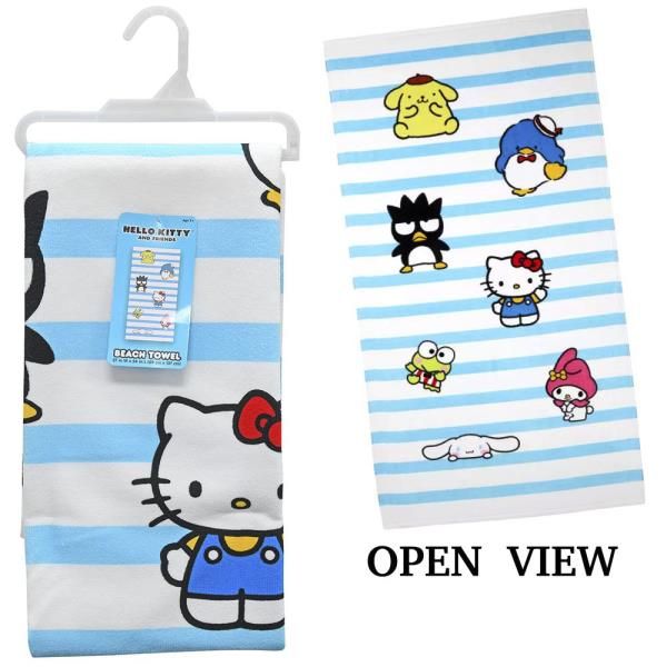 SANRIO HELLO KITTY AND FRIENDS MICROFIBER BEACH TOWEL