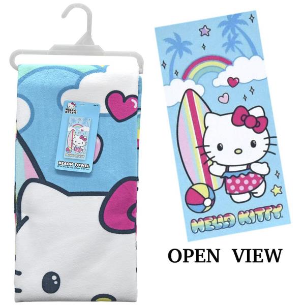 HELLO KITTY SURF MICROFIBER BEACH TOWEL