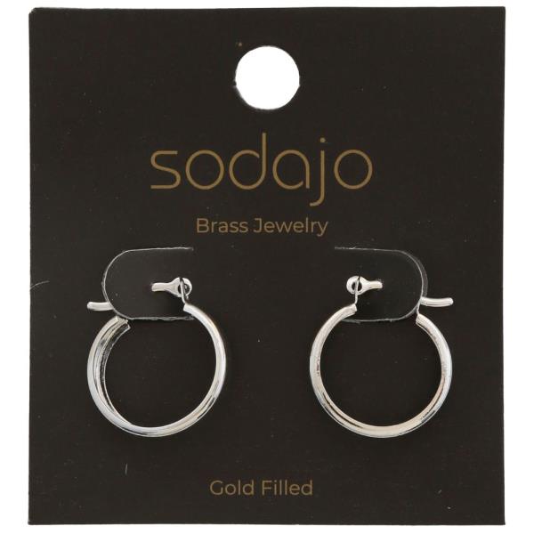 SODAJO GOLD FILLED HOOP EARRING
