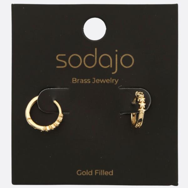 SODAJO STAR HUGGIE GOLD DIPPED EARRING