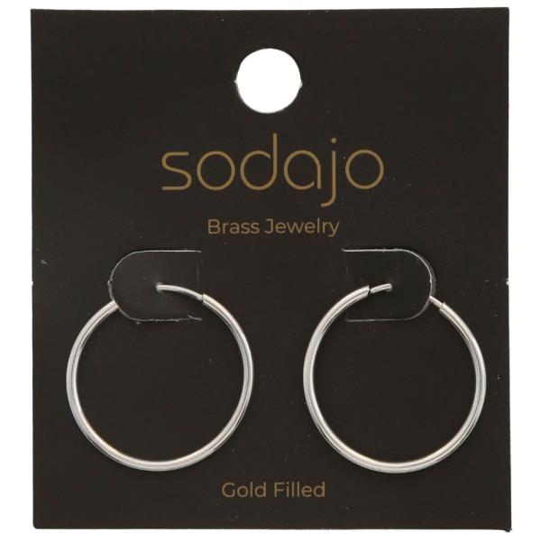 SODAJO INFINITY GOLD FILLED HOOP EARRING