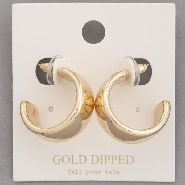 WIDE OPEN HOOP GOLD DIPPED EARRING