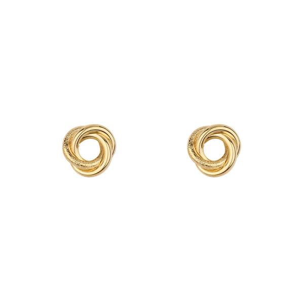 METAL TRIPLE ROUND POST EARRING