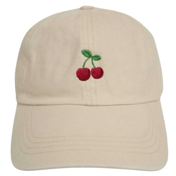 VINTAGE CHERRY EMBROIDERED BASEBALL CAP