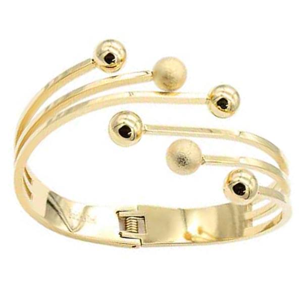 GOLD PLATED STAINLESS STEEL BANGLE BRACELET