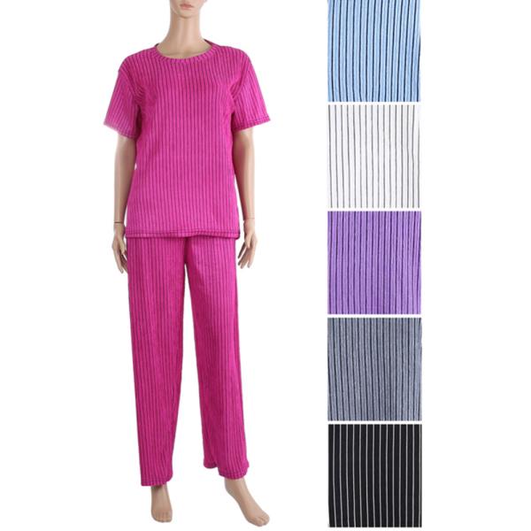 ULTRA-SOFT STRIPE LOUNGE WEAR SET (6 PACK)