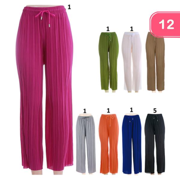 PLEATED WIDE LEG PANTS (12 UNITS)