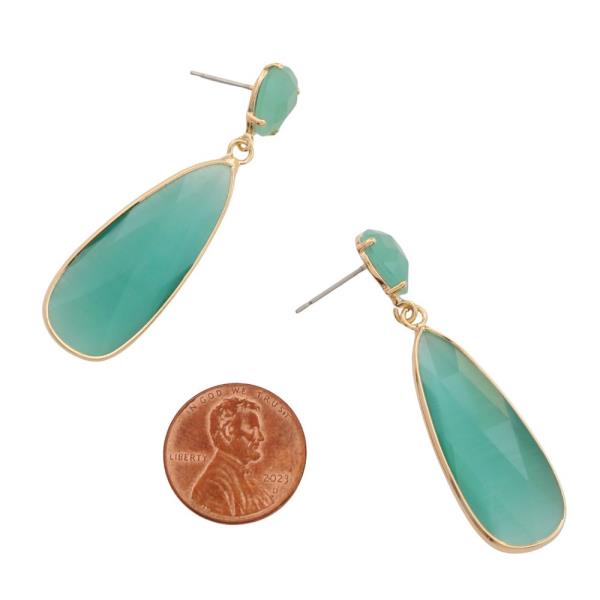 LONG TEARDROP LINK DANGLE EARRING