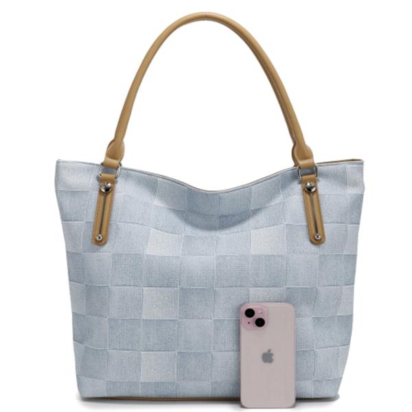 MONOGRAM DESIGN SQUARED TOTE BAG