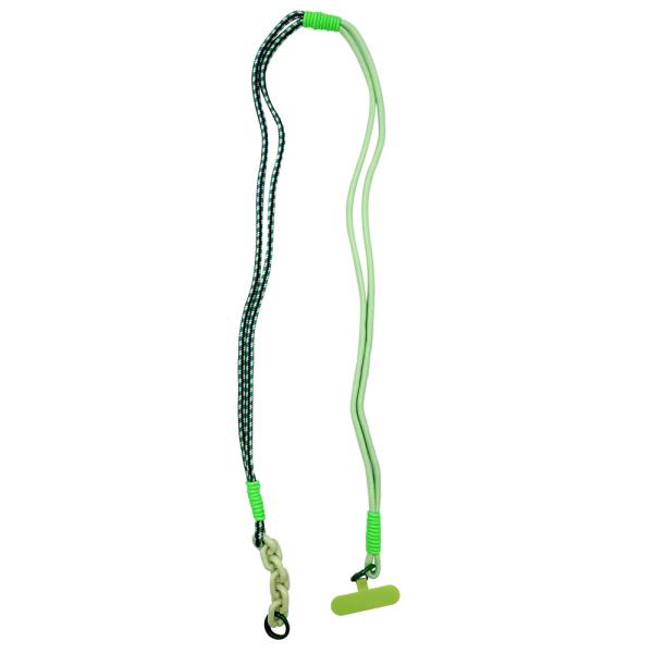 TWO PATTERN ROPE BAG CHARM KEYCHAIN PHONE HOLDER