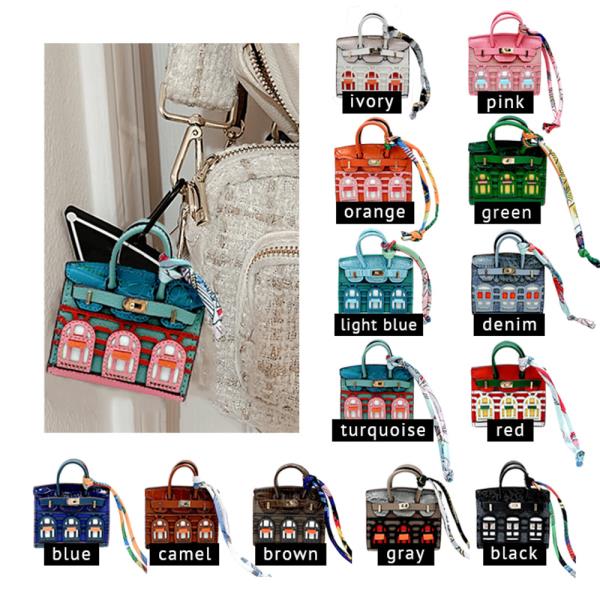 PRINT BAG CHARM KEYCHAIN