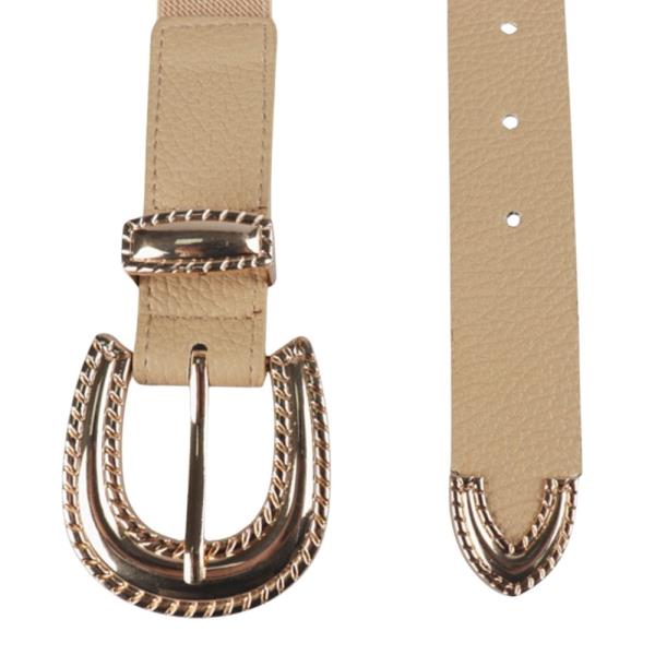 DOUBLE BUCKLE WESTERN ELASTIC BELT