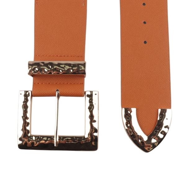 TEXTURED BUCKLE ELASTIC BELT