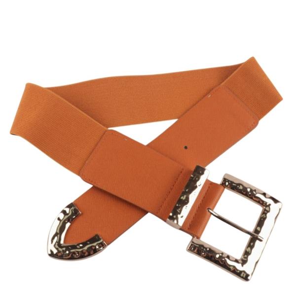 TEXTURED BUCKLE ELASTIC BELT