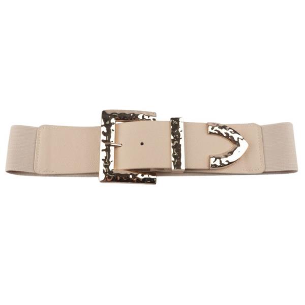 TEXTURED BUCKLE ELASTIC BELT