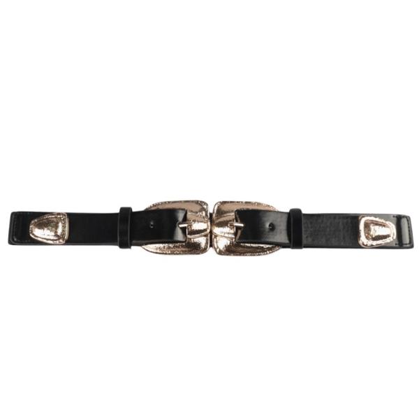 DOUBLE BUCKLE WESTERN ELASTIC BELT