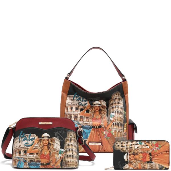 NICOLE LEE MARTHA TRAVELS ITALY 3 PIECE SET