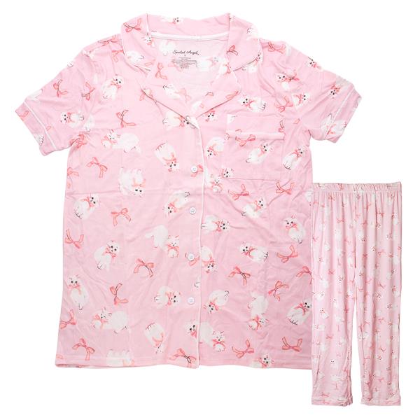 CUTE CATS SLEEPWEAR TOP AND PANTS SET