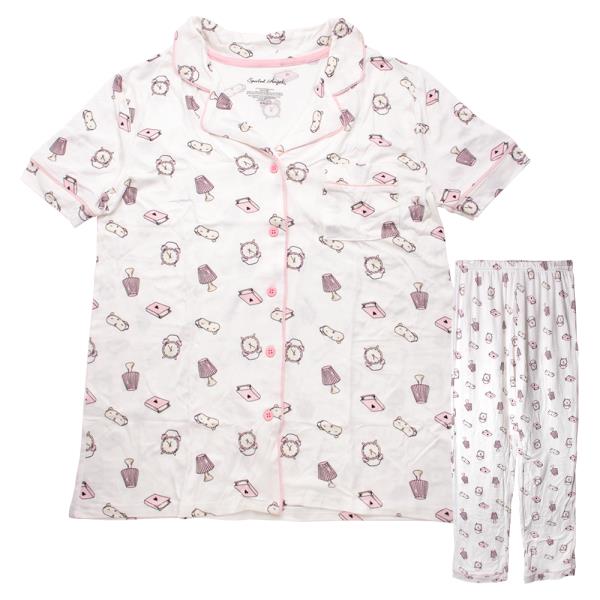 ALARM CLOCK SLEEPWEAR TOP AND PANTS SET