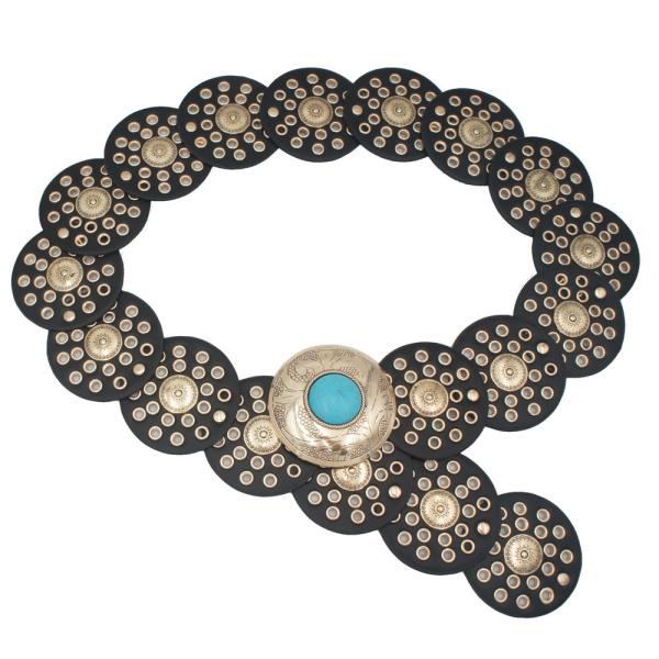 BOHEMIAN CAB STONE ACCENT DISC BOHO BELT